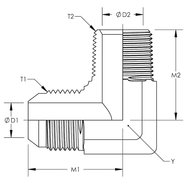 JIC To Male Pipe 90° Elbow Stainless Steel